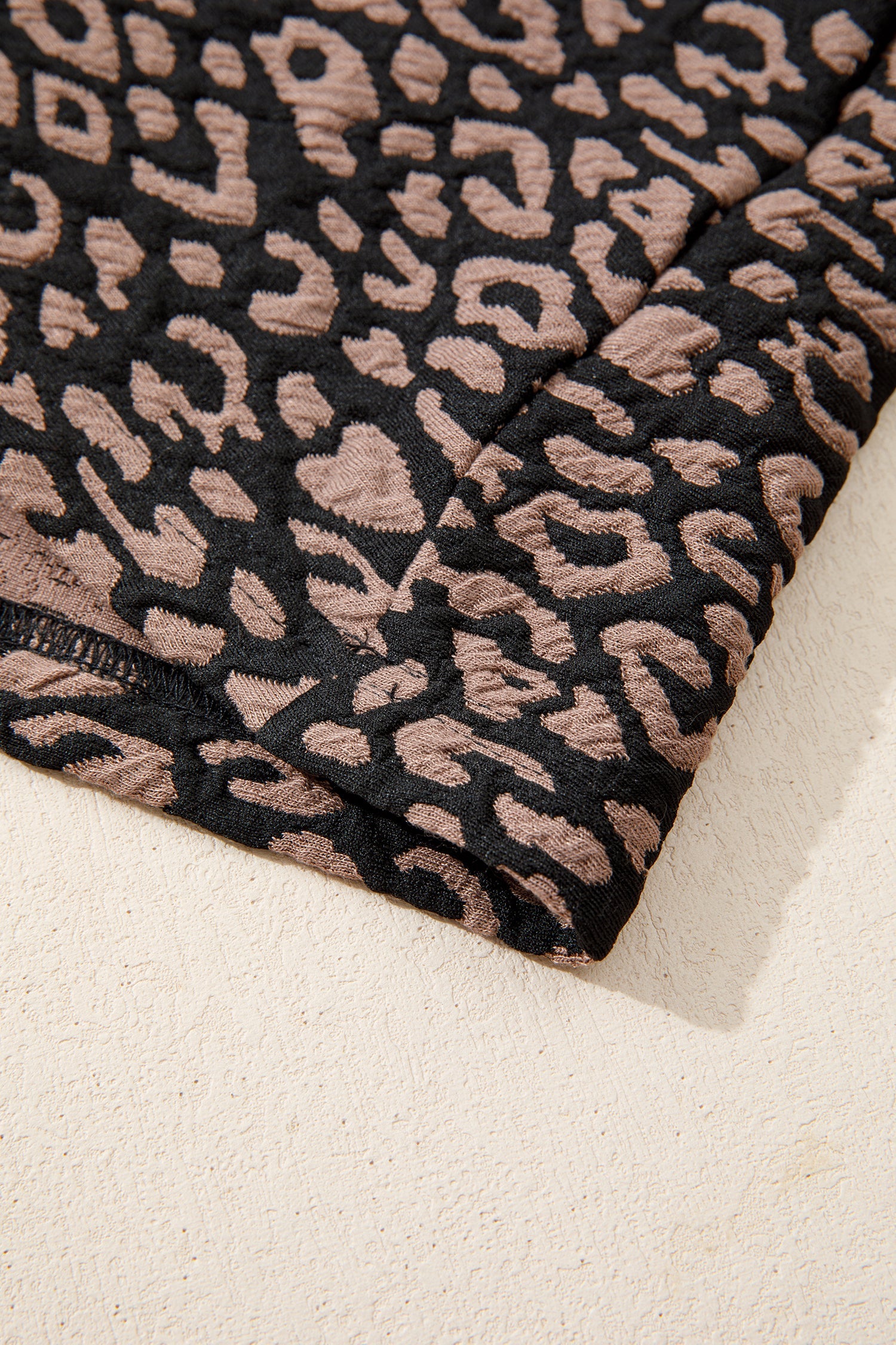 Leopard Print Bubble Sleeve Shift Mini Dress - eAura