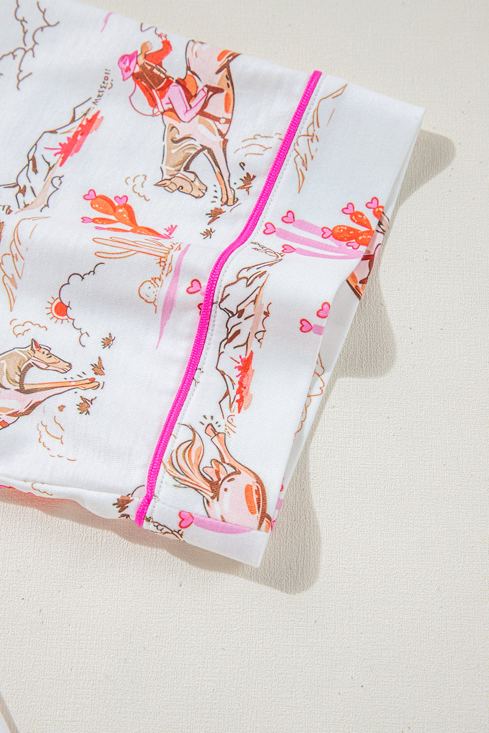 White Cowgirl Country Print Pyjamas Set eAura