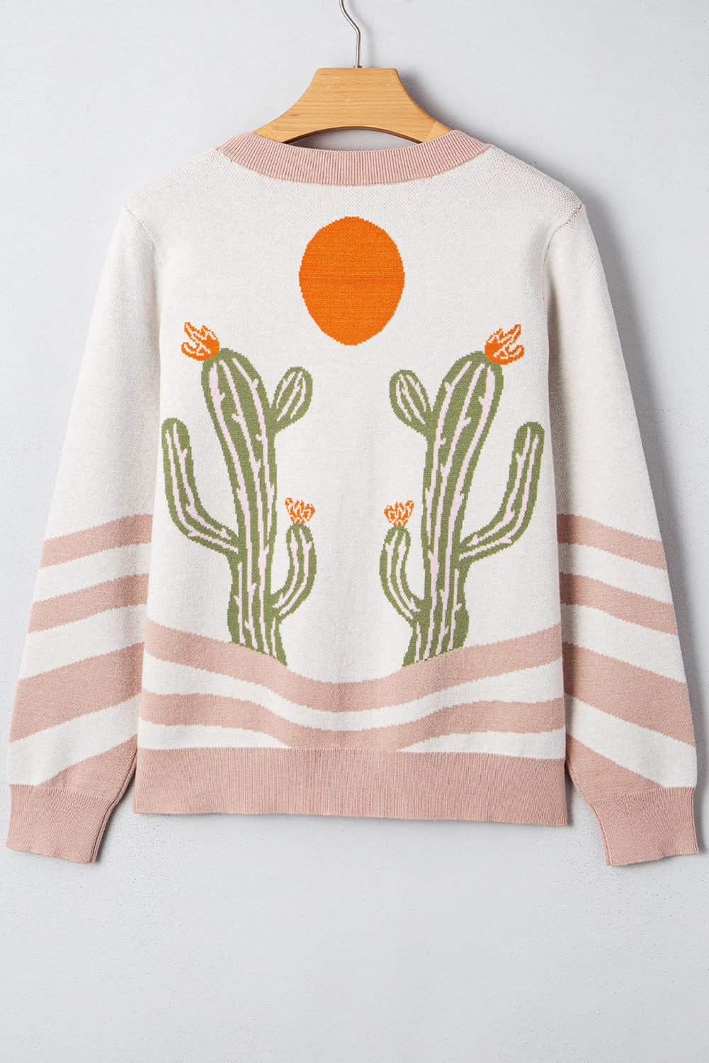 Desert Cactus Buttoned Front Knit Cardigan eAura