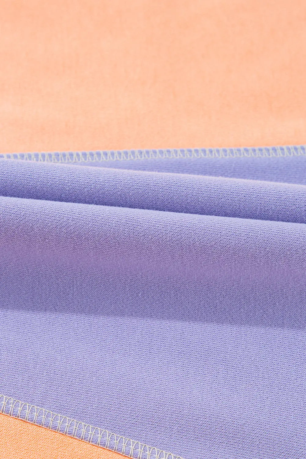 Grapefruit Orange Colourblock Patchwork Exposed Stitching Oversize Top - Sweaters & Cardigans/Sweaters