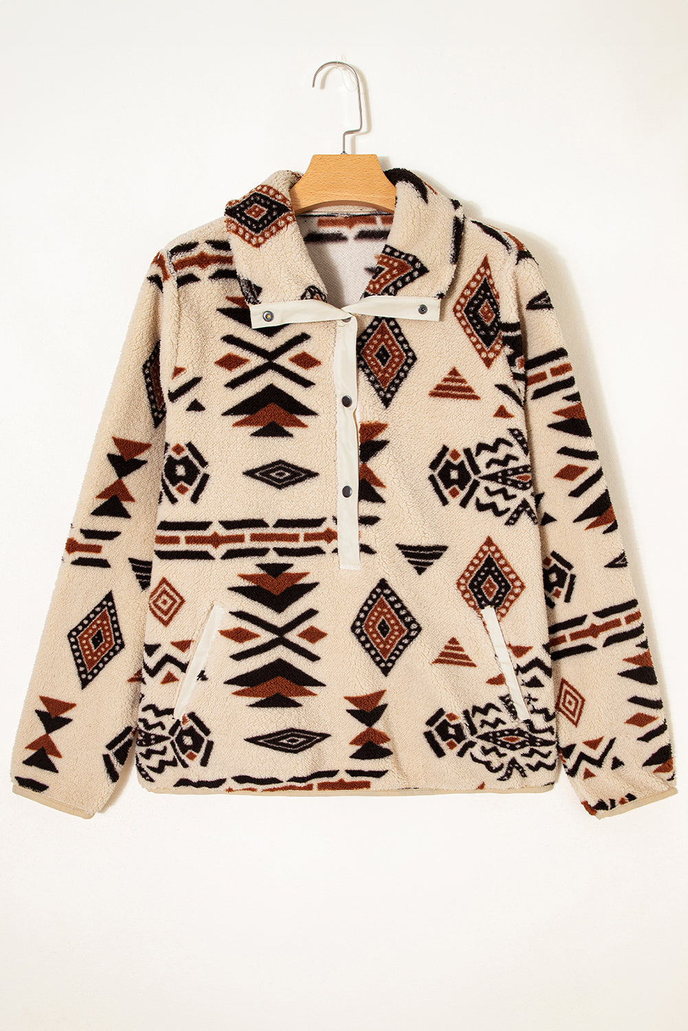 Western Aztec Half Zip Plush Sweatshirt eAura