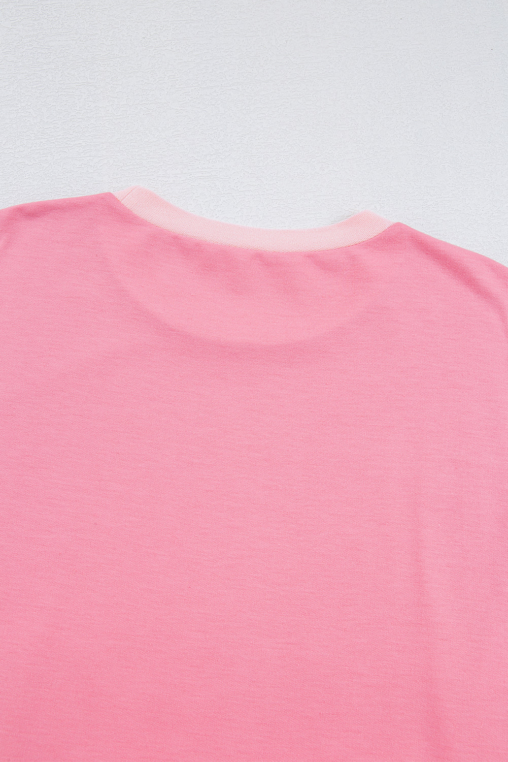 Peach Blossom Half Sleeve Raw Seam High Low Side Split Top - eAura