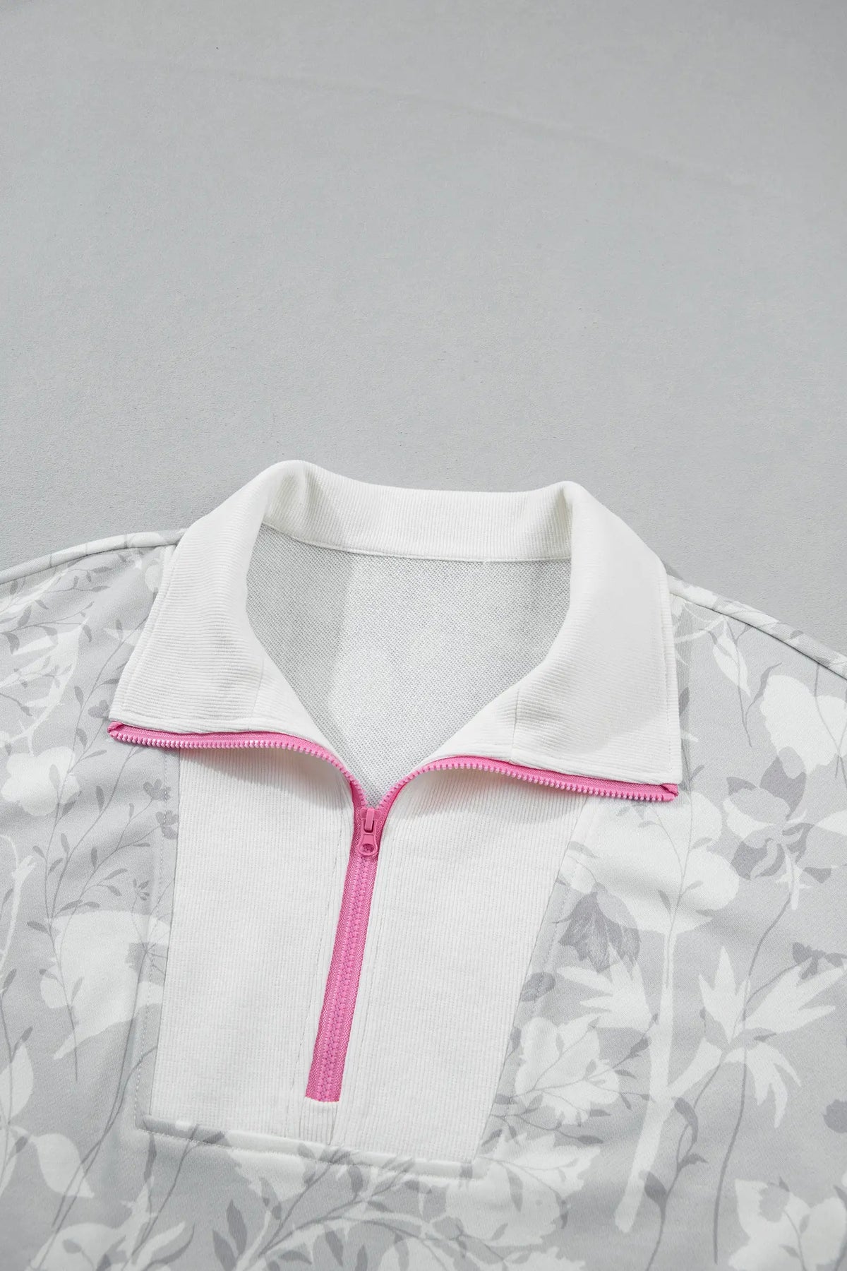 Quarter Zip Stand Neck Sweatshirt