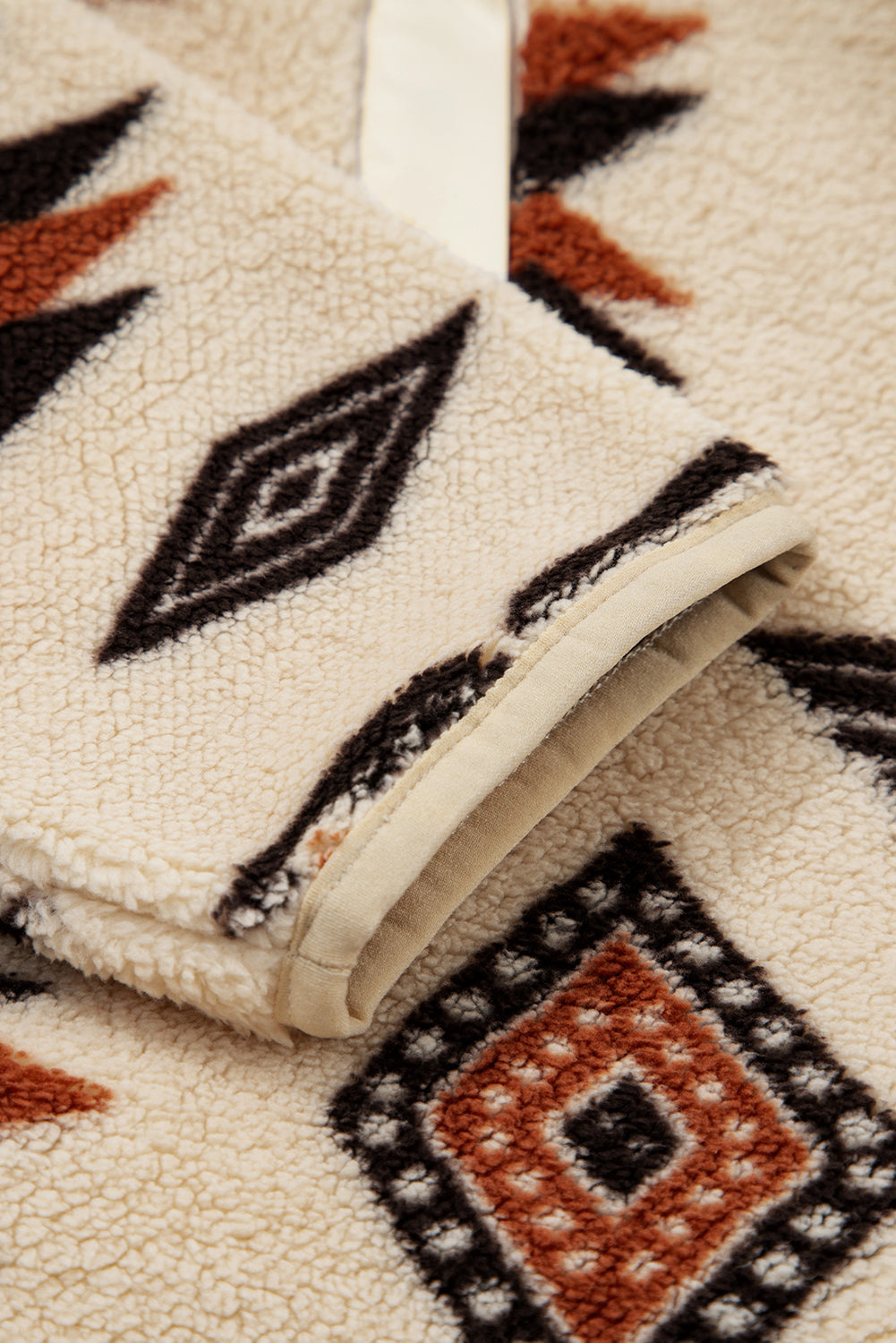 Western Aztec Half Zip Plush Sweatshirt eAura