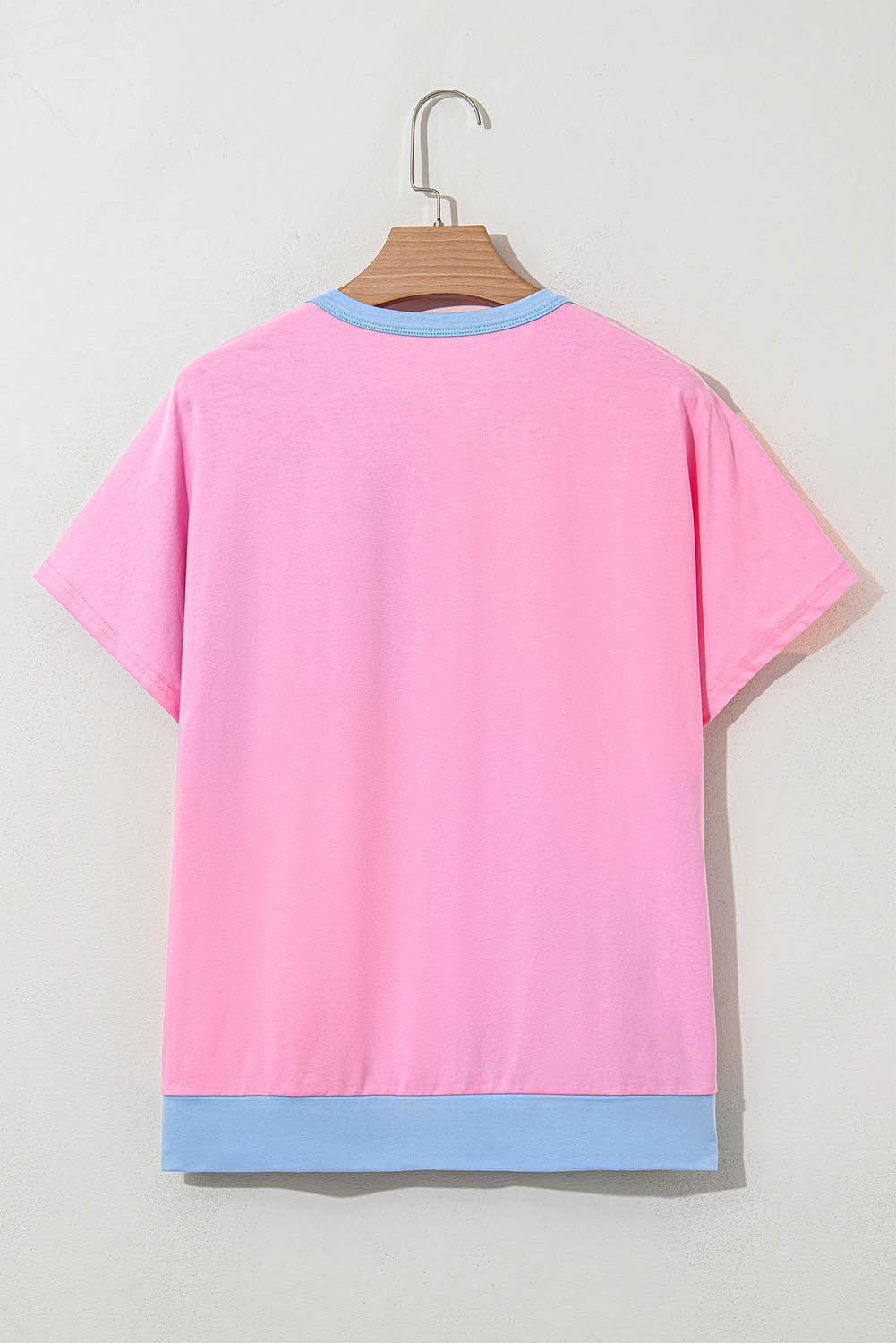 Myosotis Two Tone Half Buttons Collared T Shirt eAura