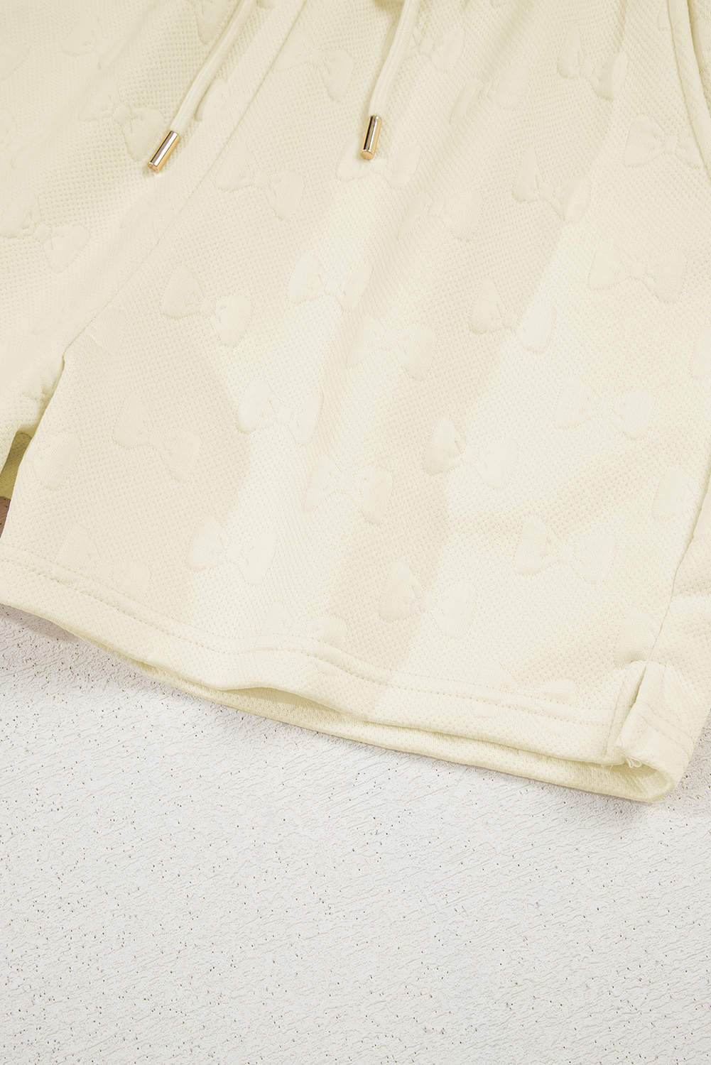 Bow Jacquard Ruffle Sleeve Short Co-ord Set eAura