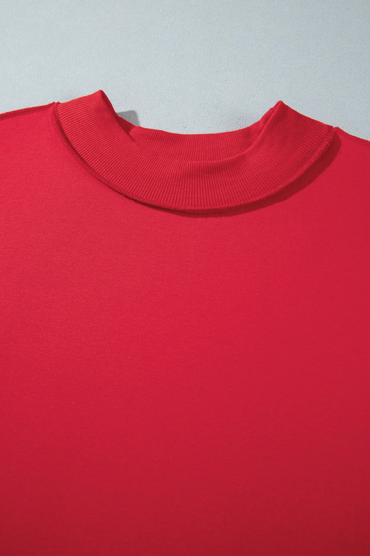 Exposed Seam Detail Reversible Double Wear Plus Size Sweatshirt
