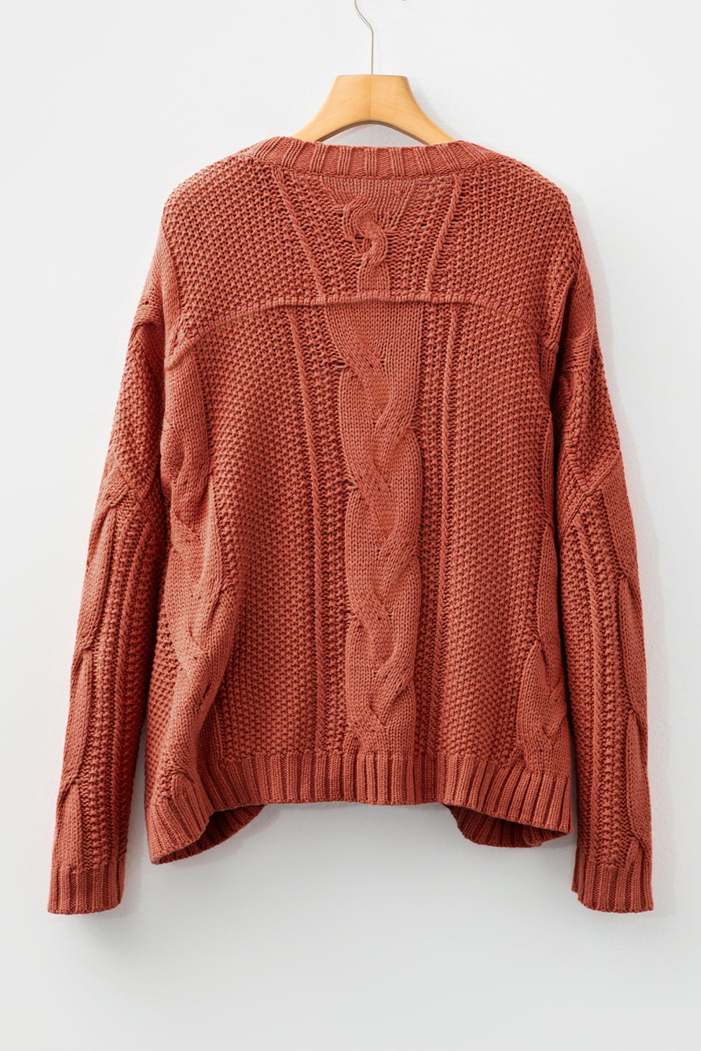 Chunky Fit Slouchy Textured Knit Sweater - eAura
