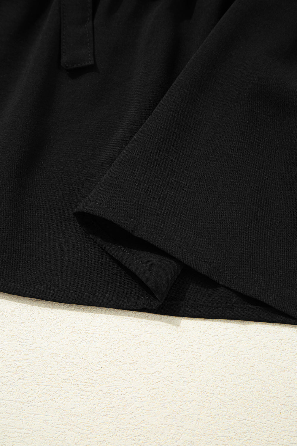 Black Puff Sleeve Bowknot Front Peplum Blouse eAura