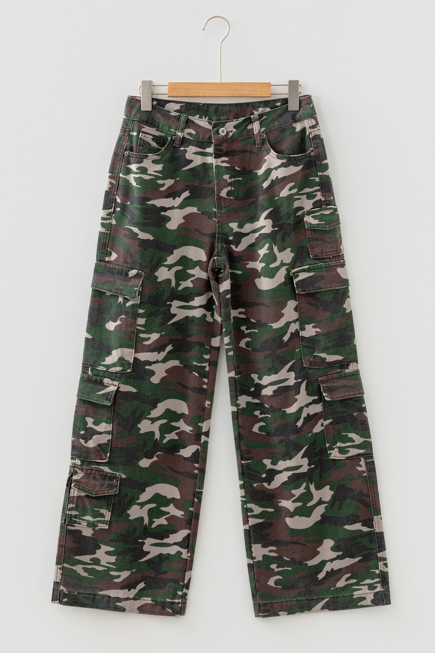Camo Cargo Wide Leg Jeans - Bottoms/Jeans/WideLeg