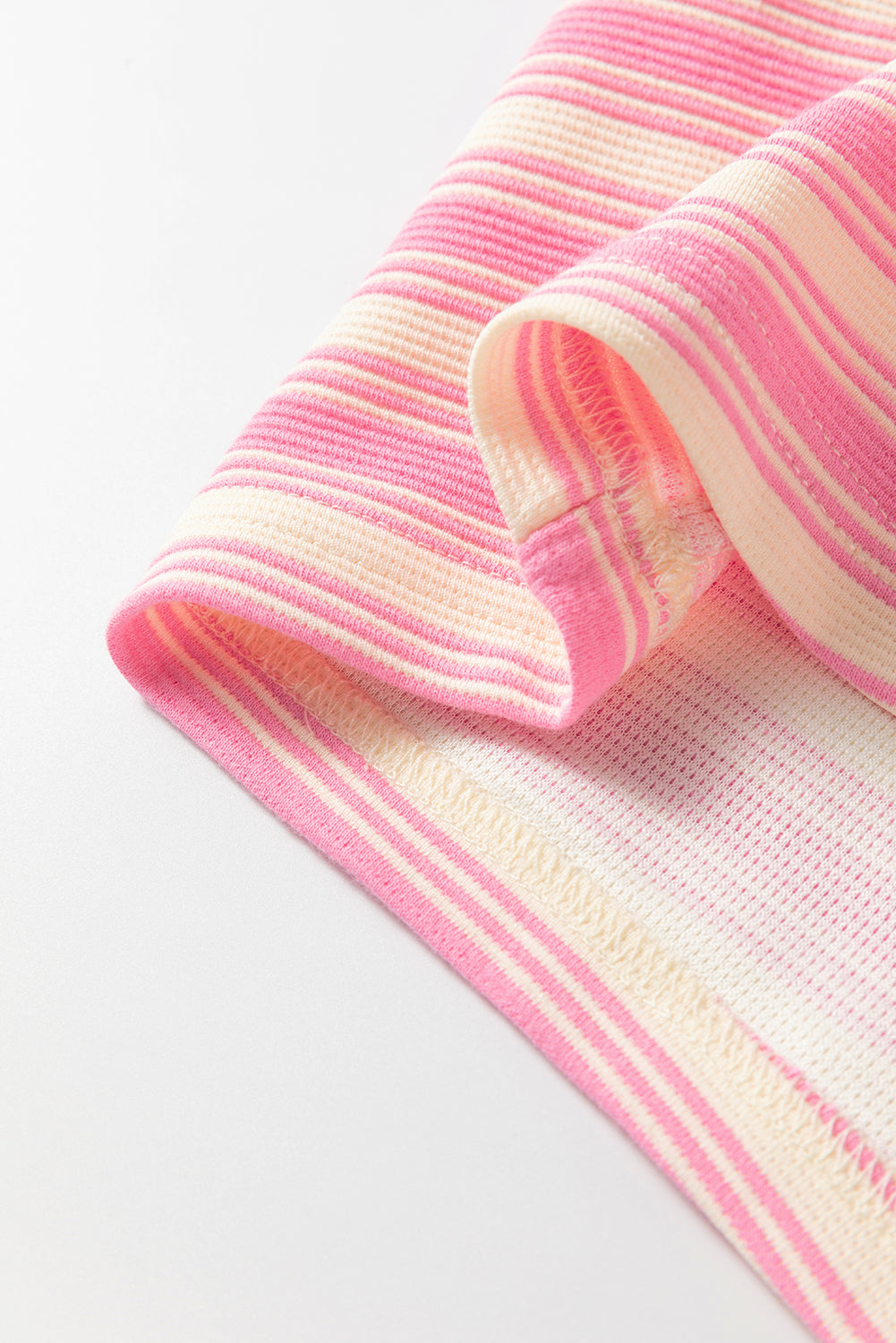 Pink Stripe Knotted Strap Patched Pocket Romper eAura