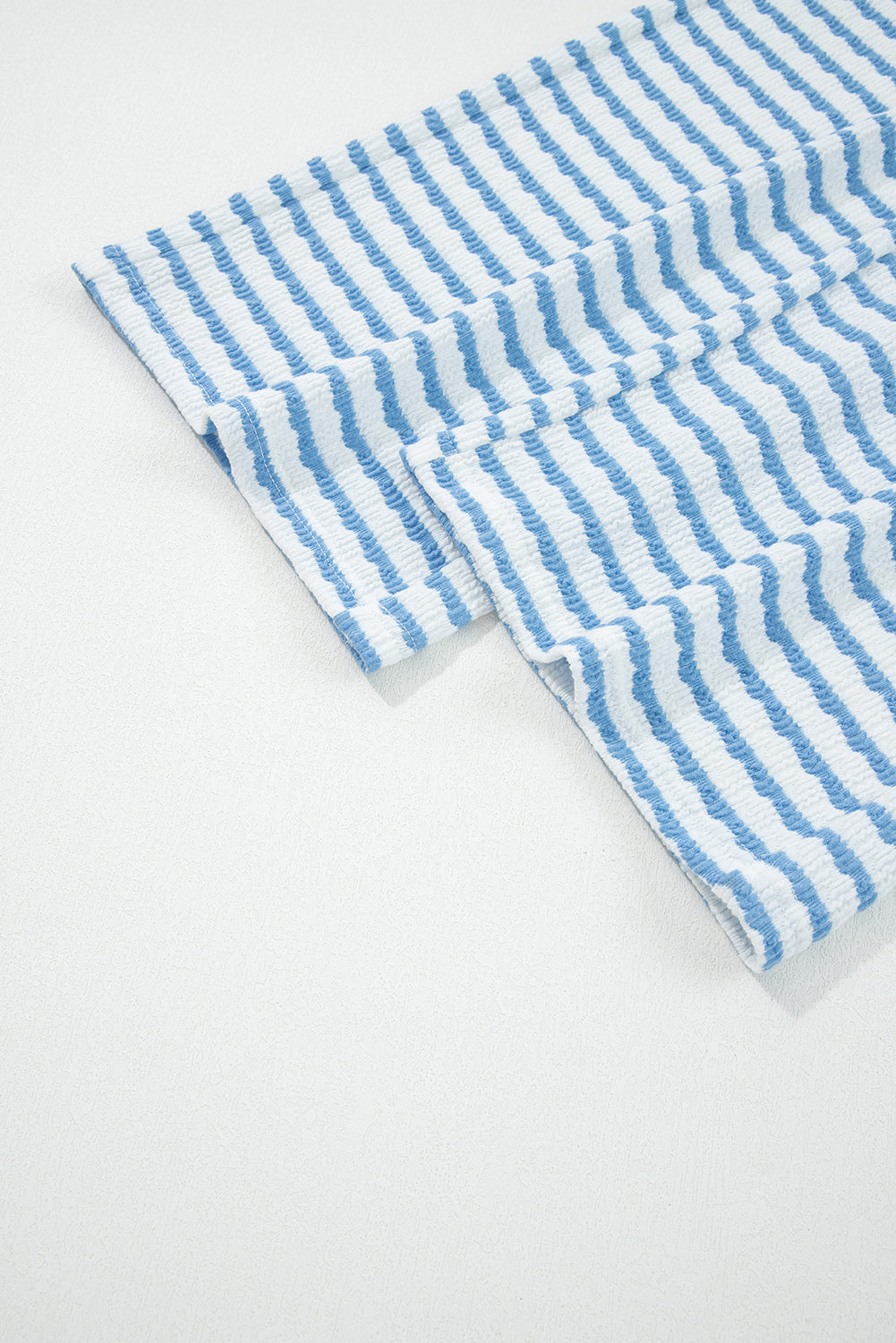 Striped Collared Pullover Top and Drawstring Trousers Co-ord Set - eAura