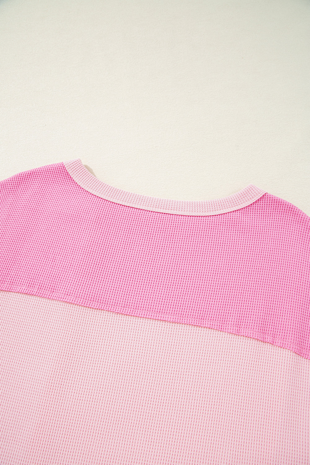 Pink Stripe Color Block Patchwork Loose Half Sleeve T Shirt BB Fashion Outlet