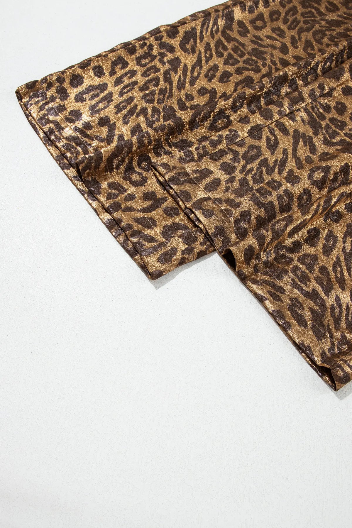 Leopard Print Western Style Wide Leg Full Length Pants – Multicolour