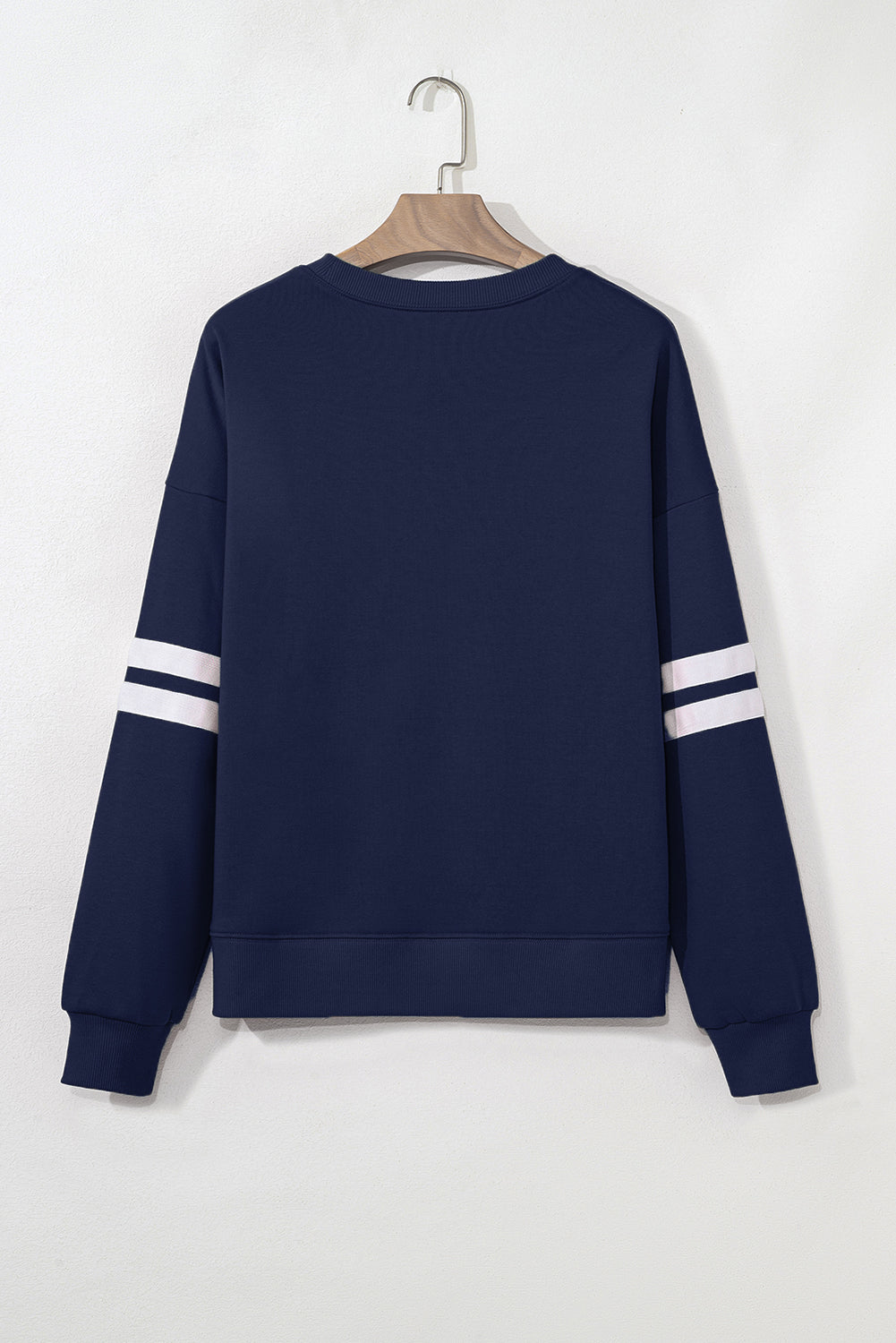 Striped Detail Drop Shoulder Oversized Sweatshirt
