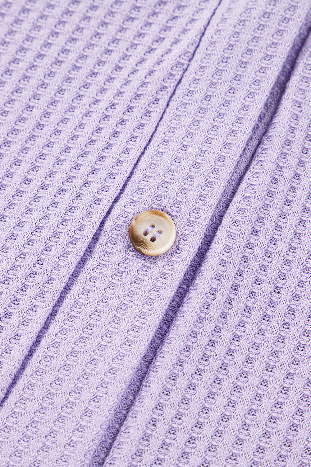 Plus Size Waffle Knit Button Front Cardigan eAura