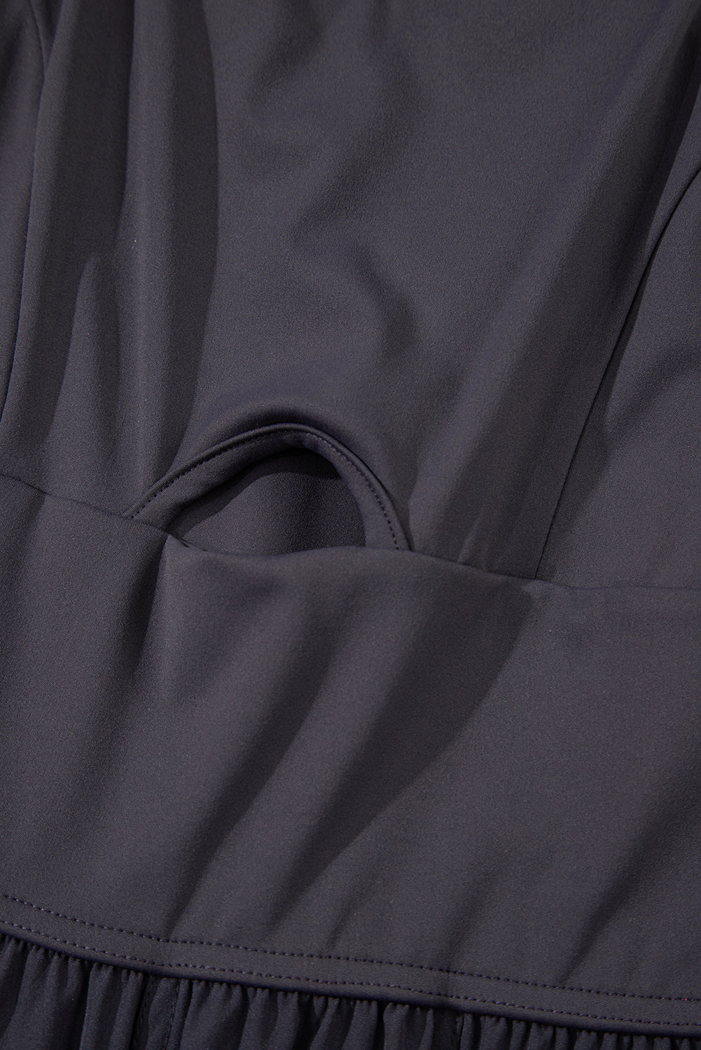 Carbon Grey Back Crossed Straps Hollow Out Jogger Jumpsuit eAura