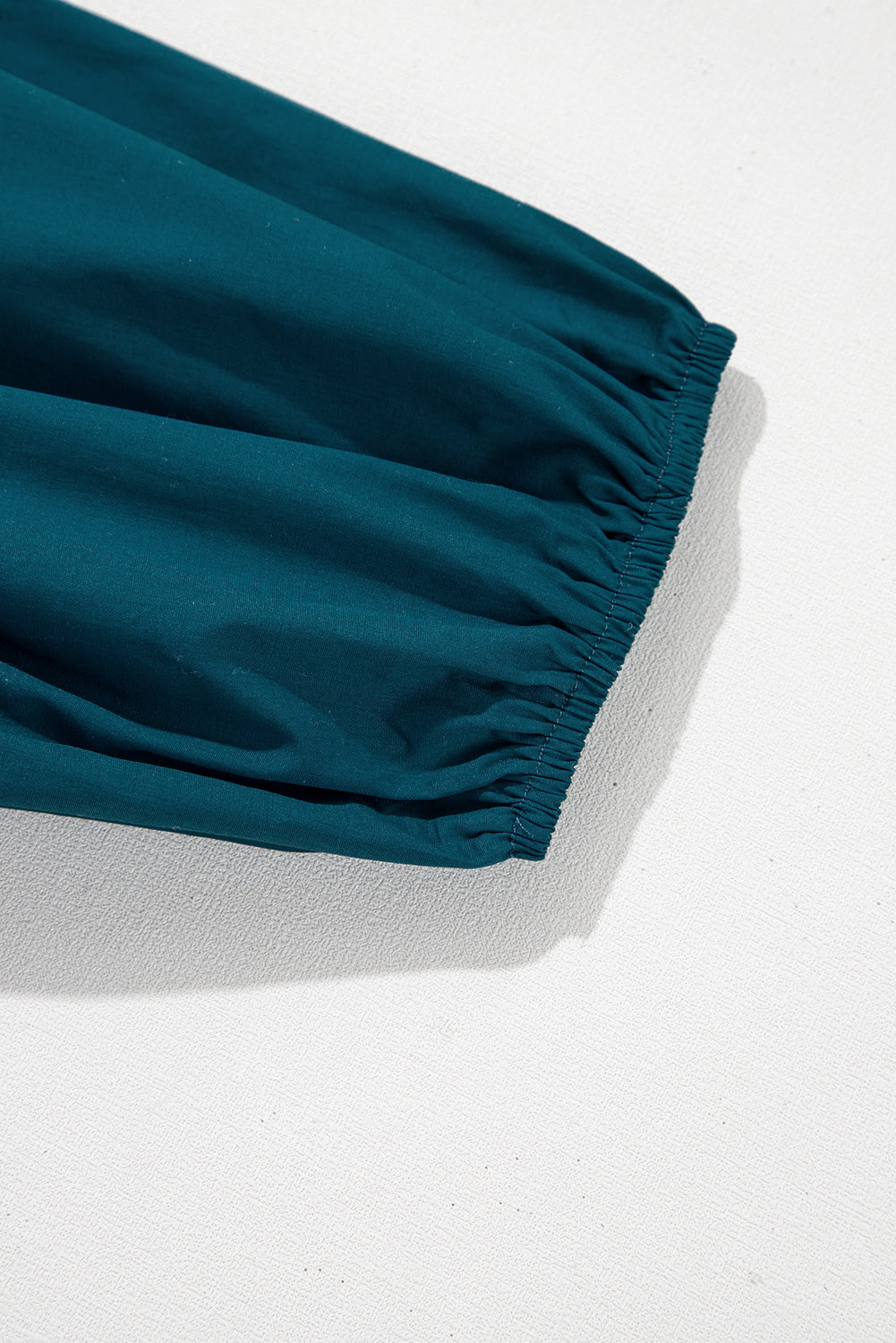 Blue Sapphire Colourblock Split V Neck Puff Sleeve Mini Dress - eAura