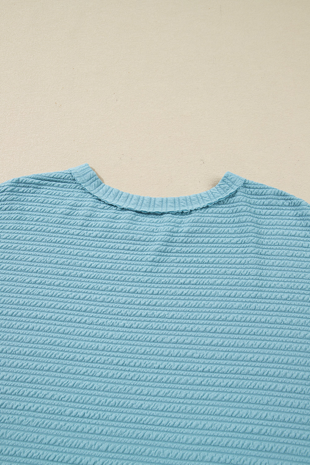 Textured Drop Shoulder Plus Size Knit Top - eAura