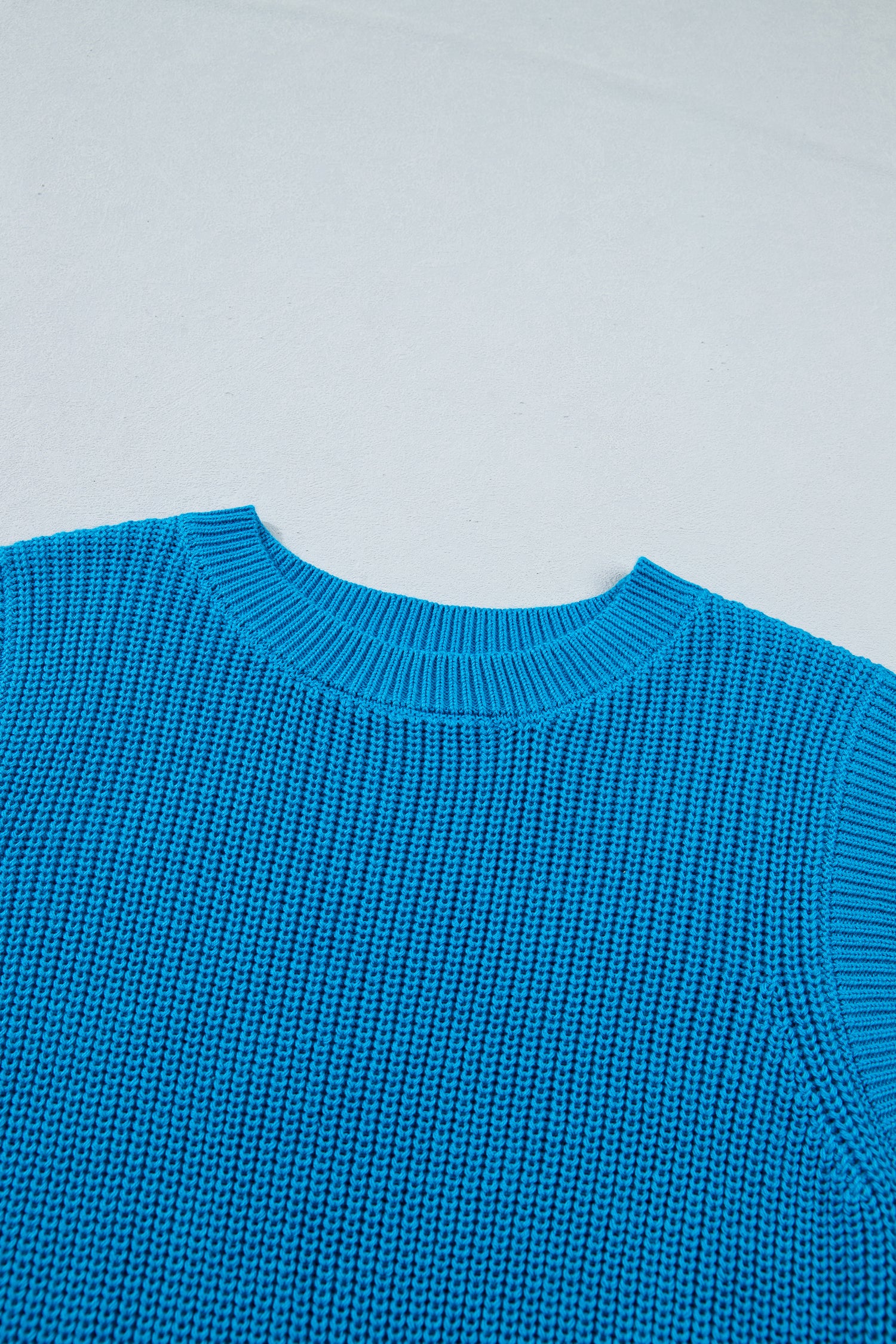 Myosotis Slim Knit Polka Dot Knot Back Cropped Sweater Tank – Blue