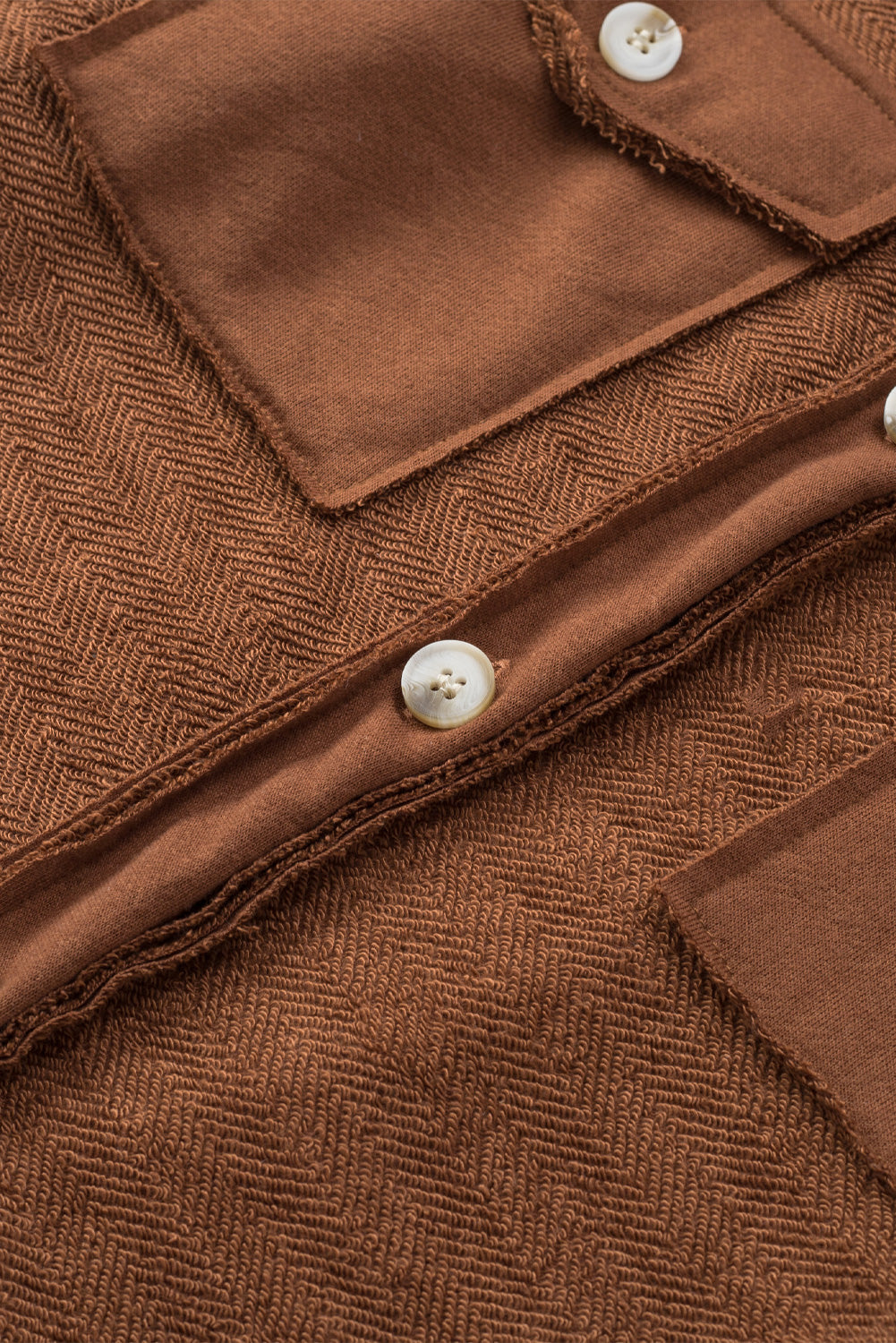 Grey Contrast Flap Pockets Relaxed Shacket Beagle Boutique Fashion Outlet