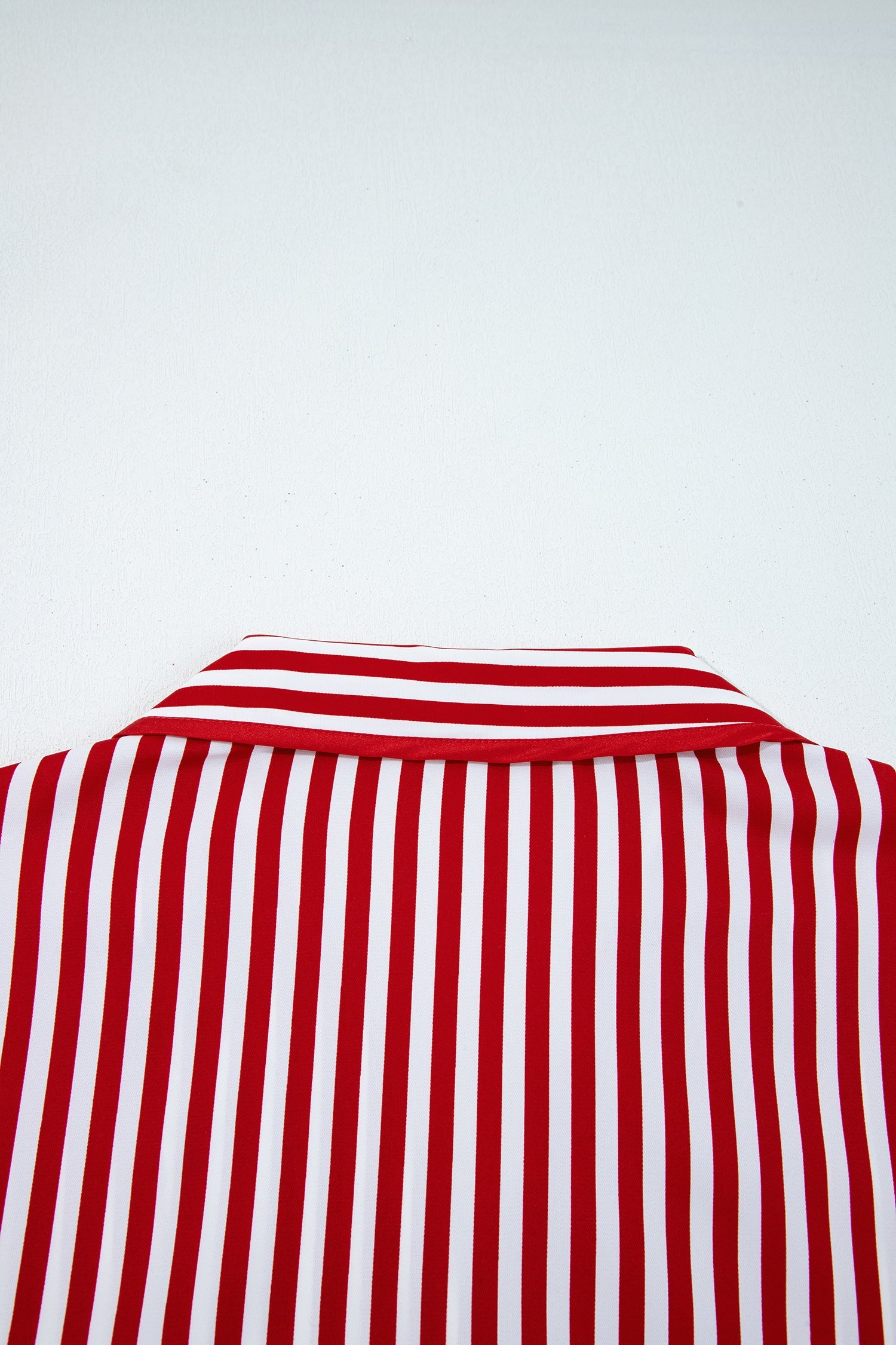 Striped Contrast Velvet Trim Bow Knot Waist Pyjama Set - eAura