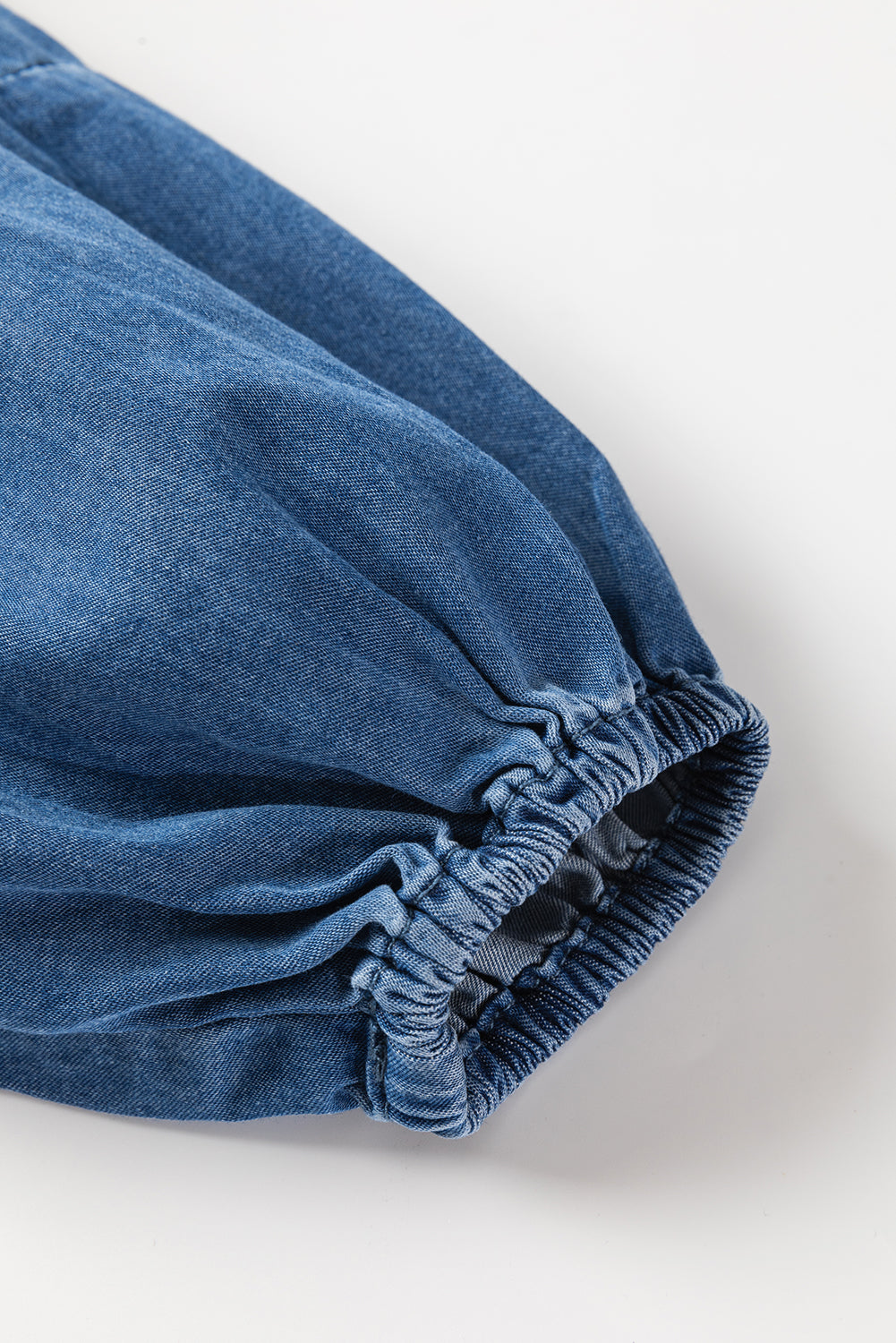 Dusk Blue Square Neck Side Pockets Loose Fit Denim Mini Dress Beagle Boutique Fashion Outlet