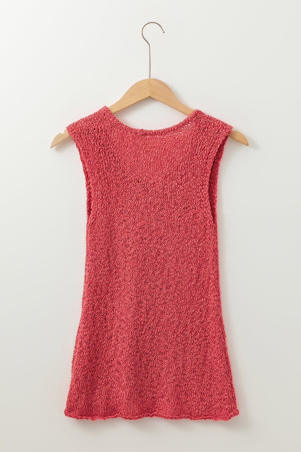 Flamingo Textured Knit U Neck Slim Fit Sweater Vest eAura