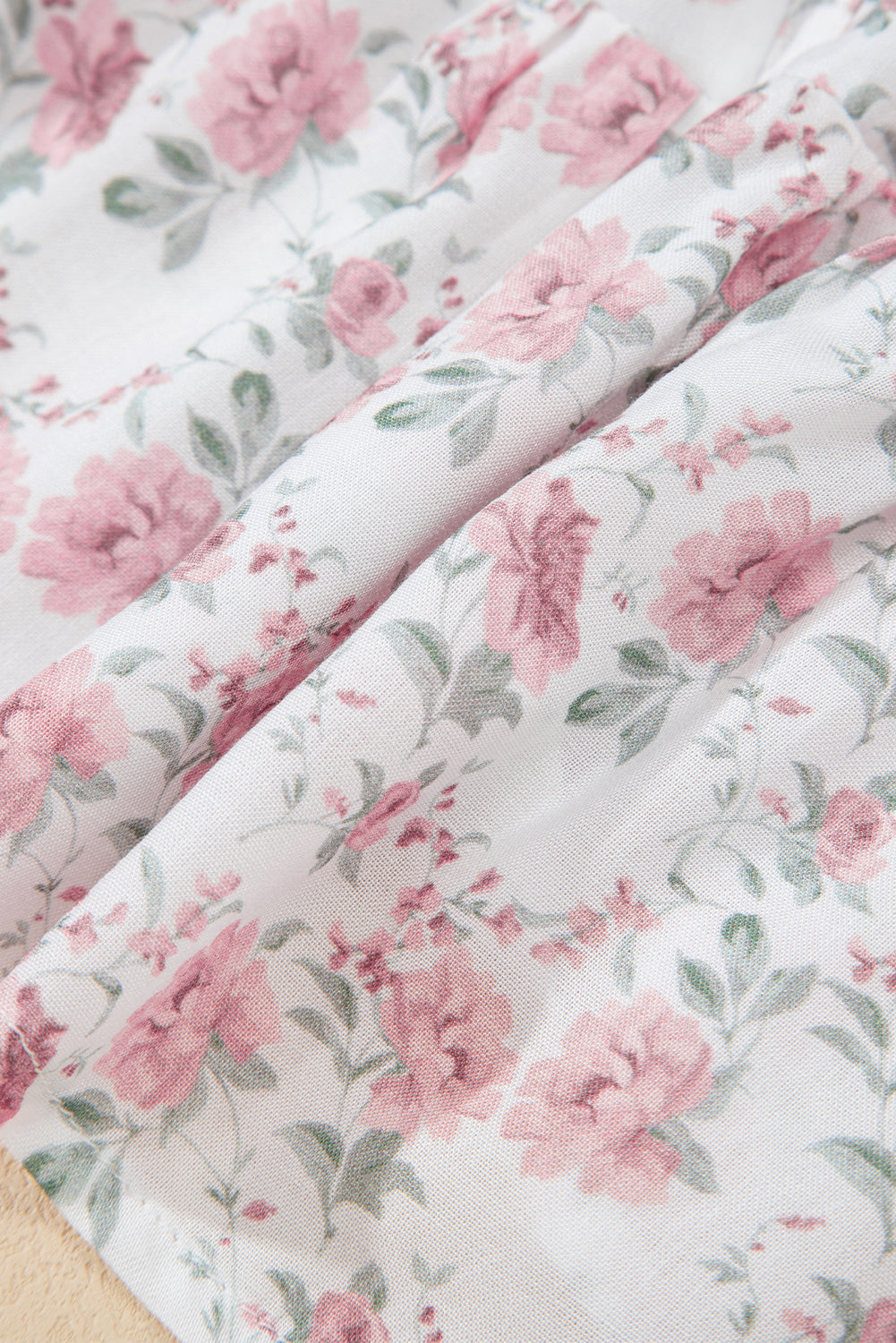 Pink Floral Flutter Peplum Vest Top eAura