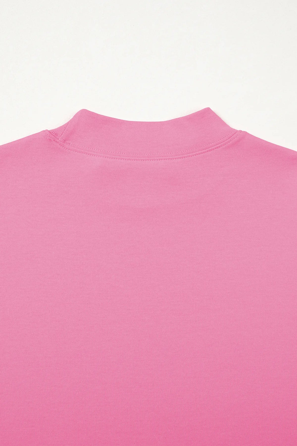 Solid Colour High Neck Oversize Tee – Wisteria
