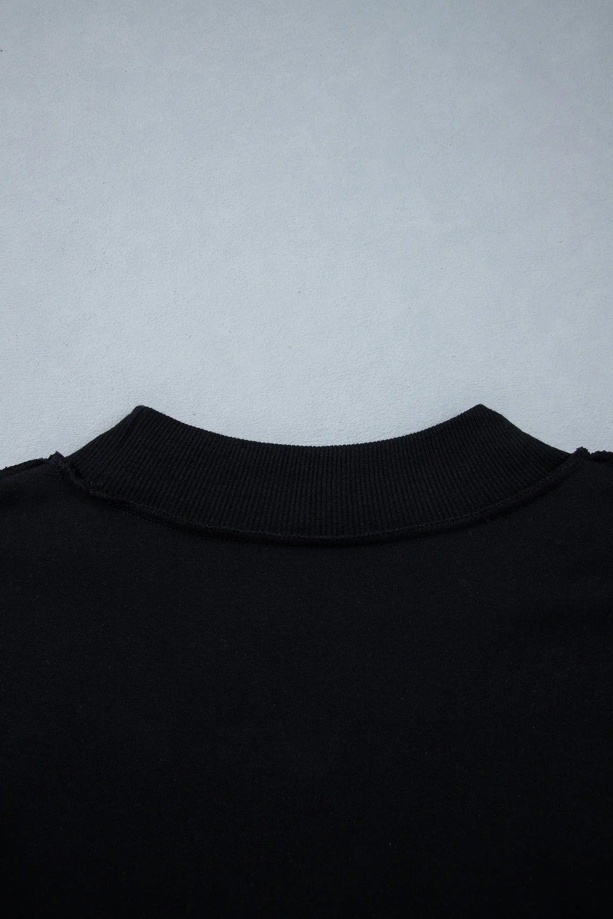 Oversize Drop Shoulder Reversible Mock Neck Sweatshirt
