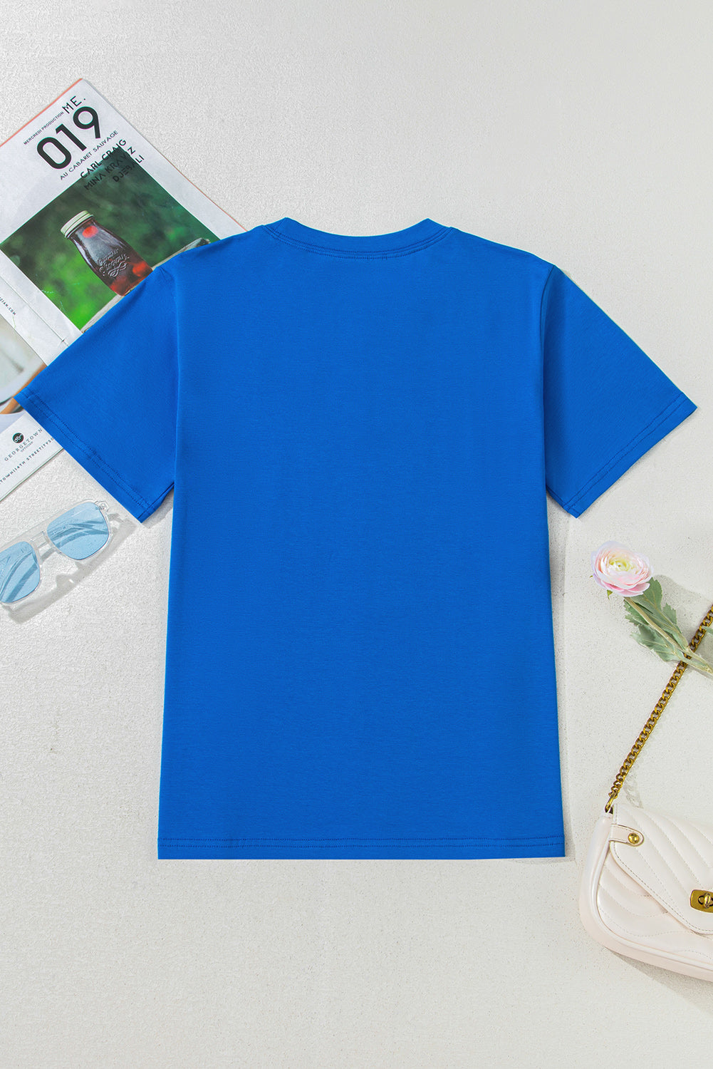 Blue Sunflower Boots Graphic Western Fashion T Shirt eAura