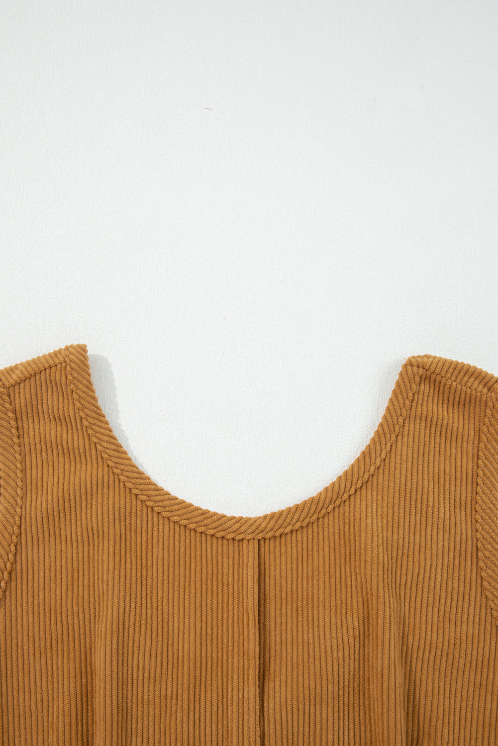 Soft Corduroy Sleeveless Mini Dress With Patched Pockets - eAura