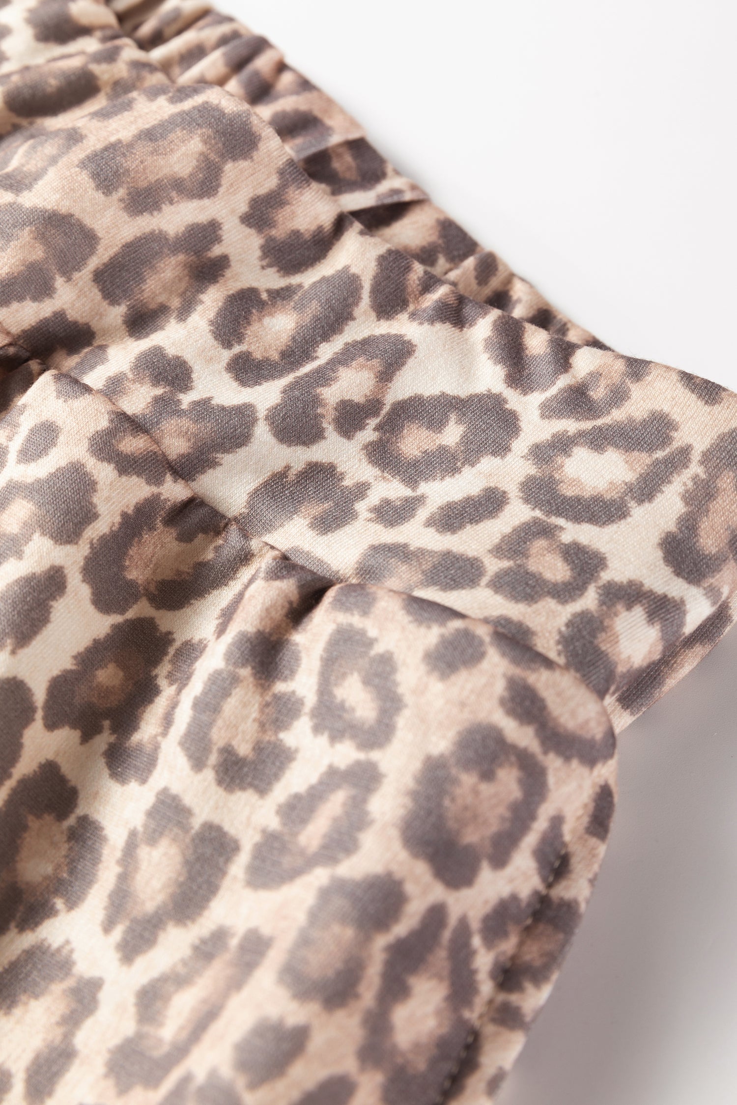 Leopard Print V-Neck Pullover Mini Skirt Co-ord Set - eAura