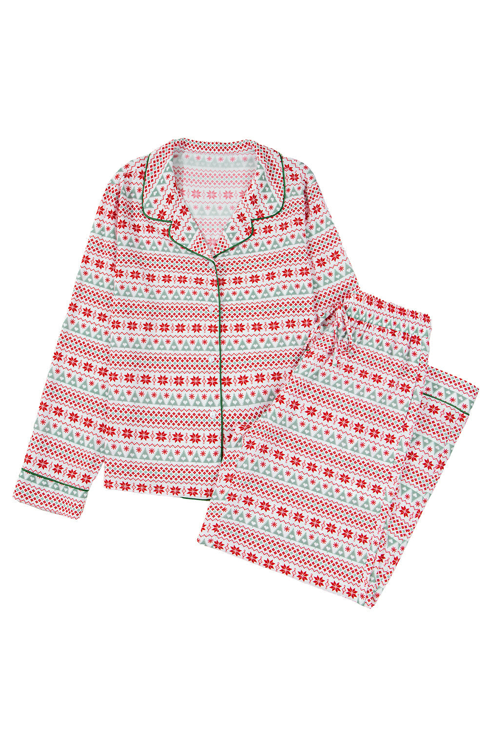 Christmas Print Shirt Pyjama Set - eAura