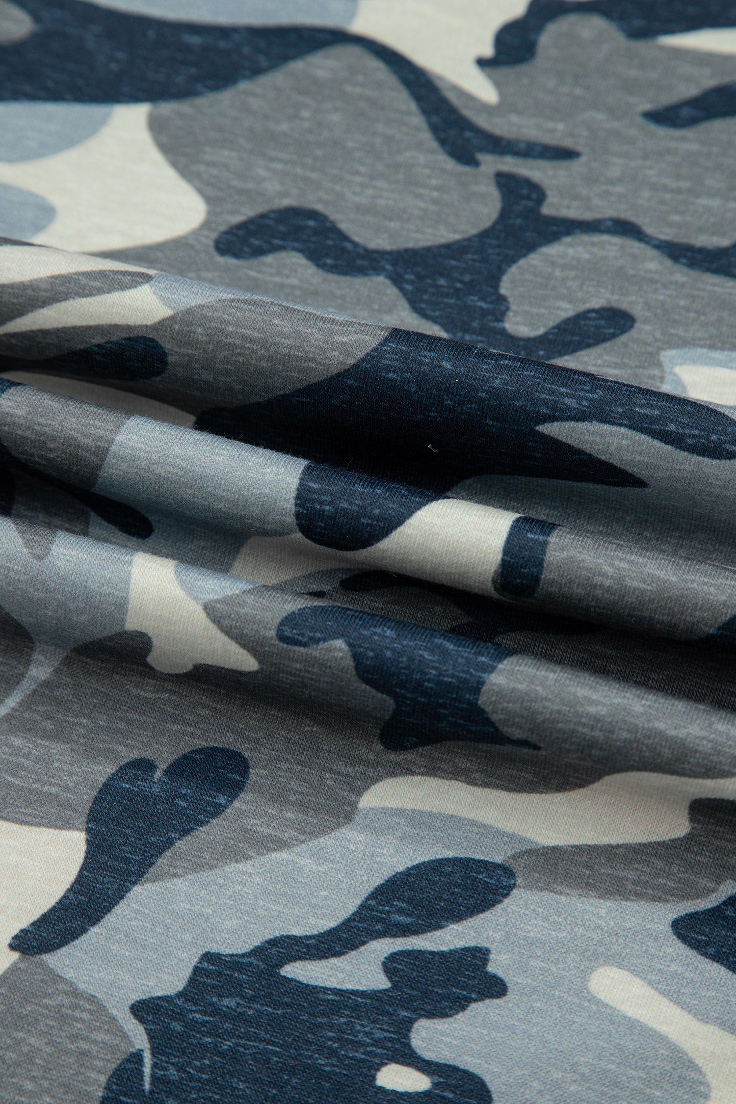 Camouflage Print Crew Neck T-Shirt