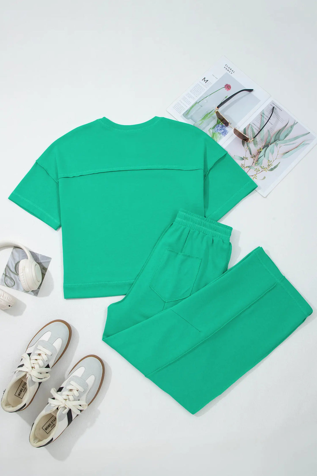 Drop Shoulder Boxy Tee and Barrel Pants Set