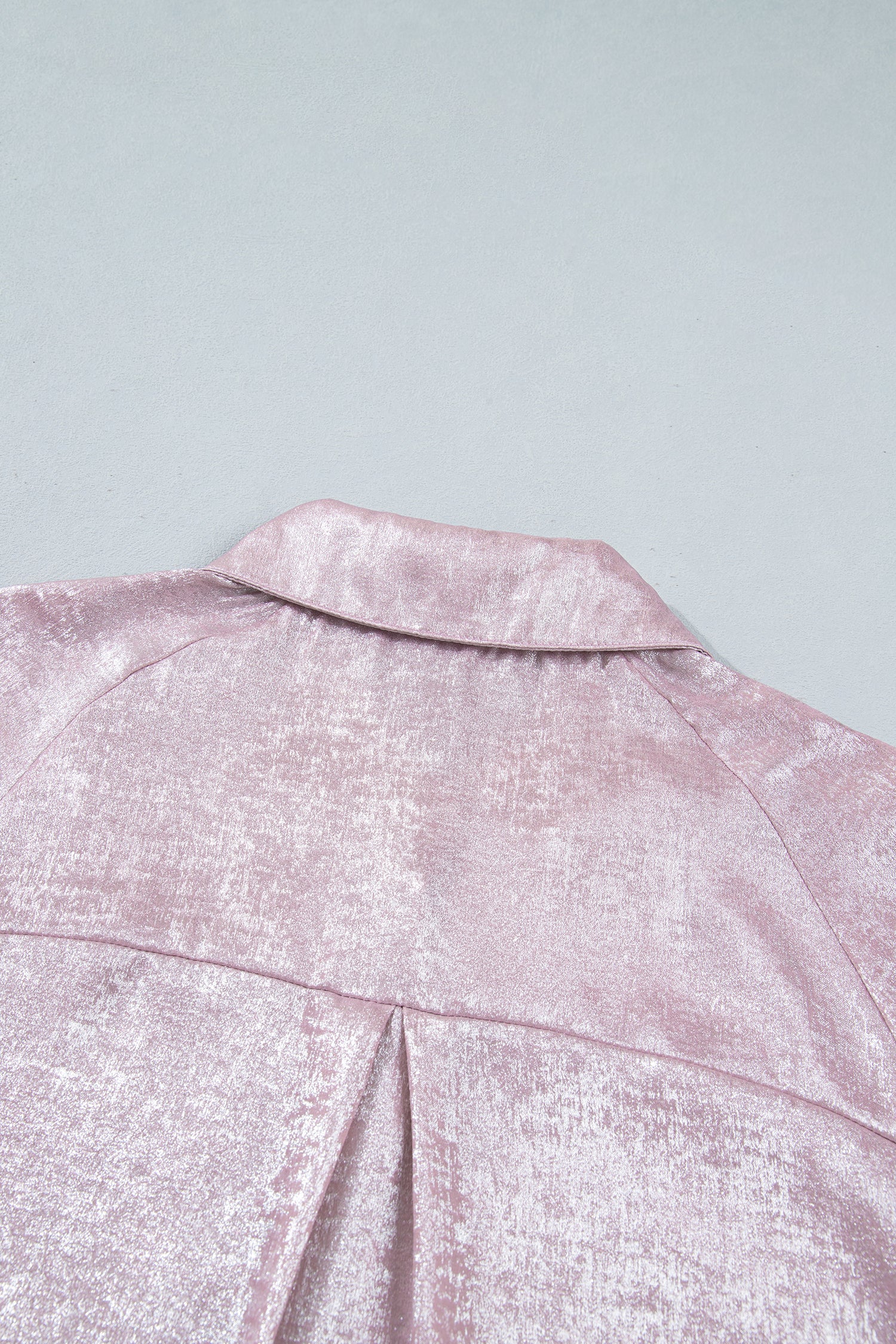 Long Sleeve Button Front Ruffle Cuffs Back Paneling Shirt – Delicacy