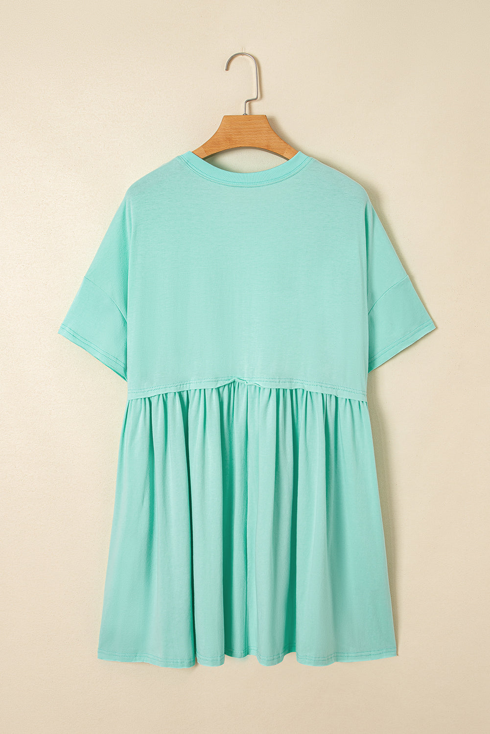 Pocketed Raw Edge Babydoll Dress eAura