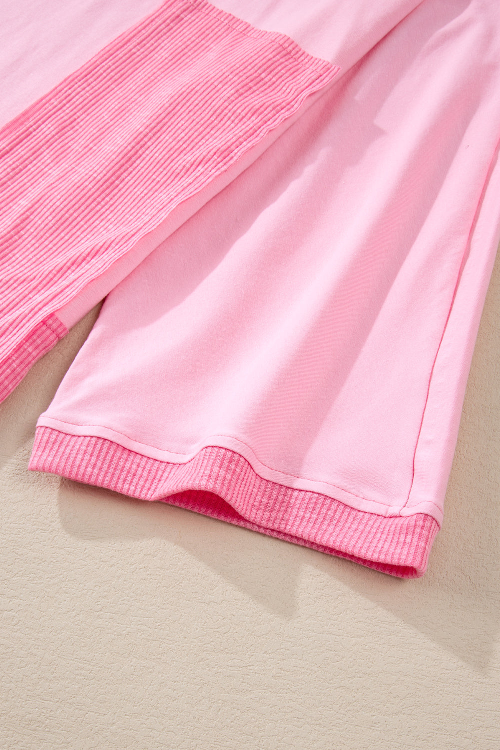 Bonbon Oversized Patched High Low Bracelet Sleeve Plus Size T Shirt BB Fashion Outlet
