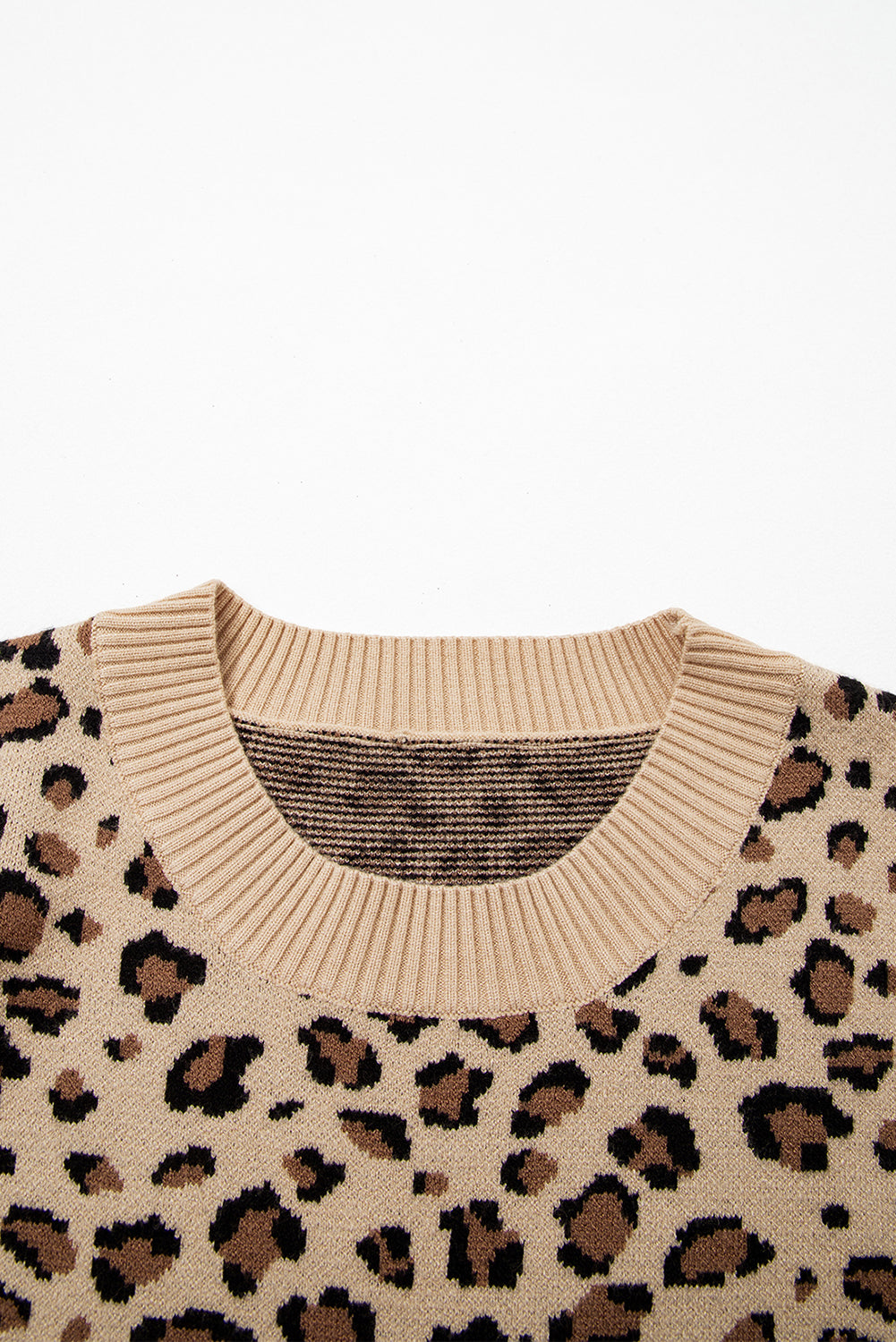 Leopard Pattern Sweater Dolman Sleeve - eAura