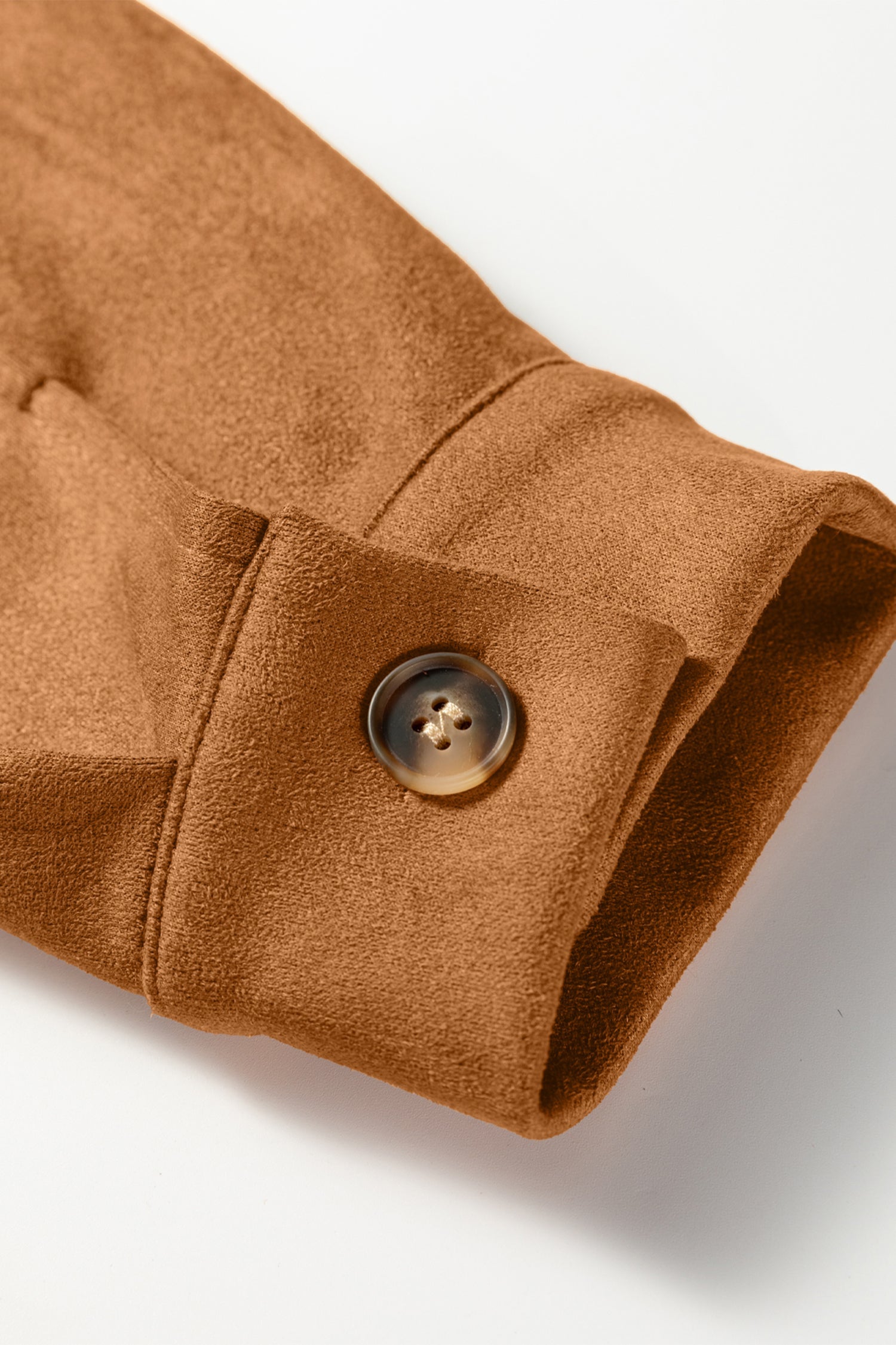 Faux Suede Hollowed Detail Retro Style Jacket - eAura