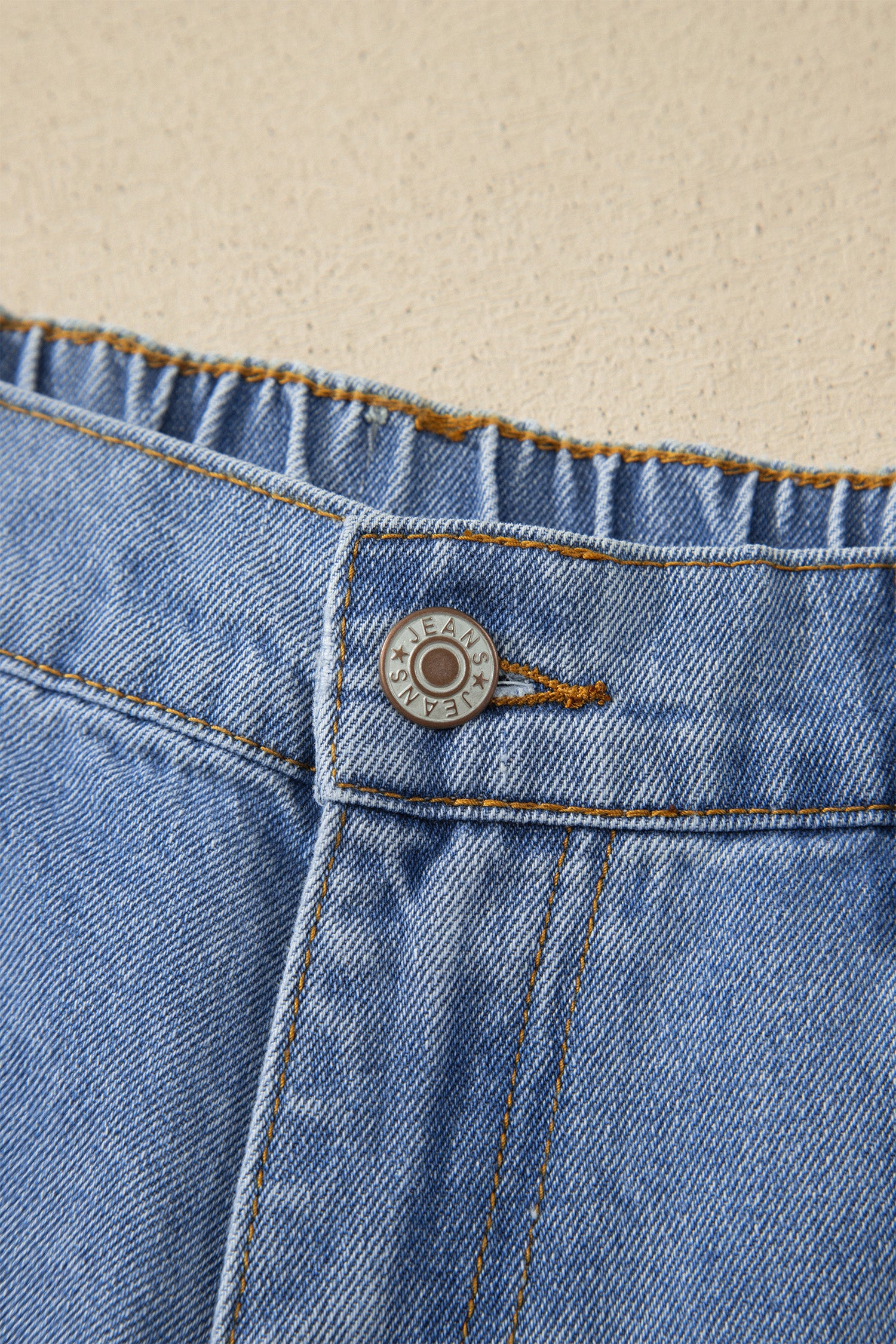Floral Peace Sign Embroidered Patch Wide Leg Jeans
