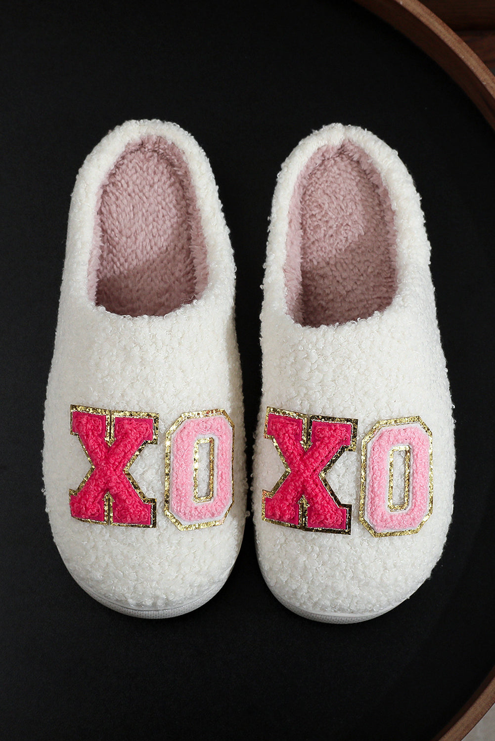 'XO XO' Letter Glitter Slippers - eAura