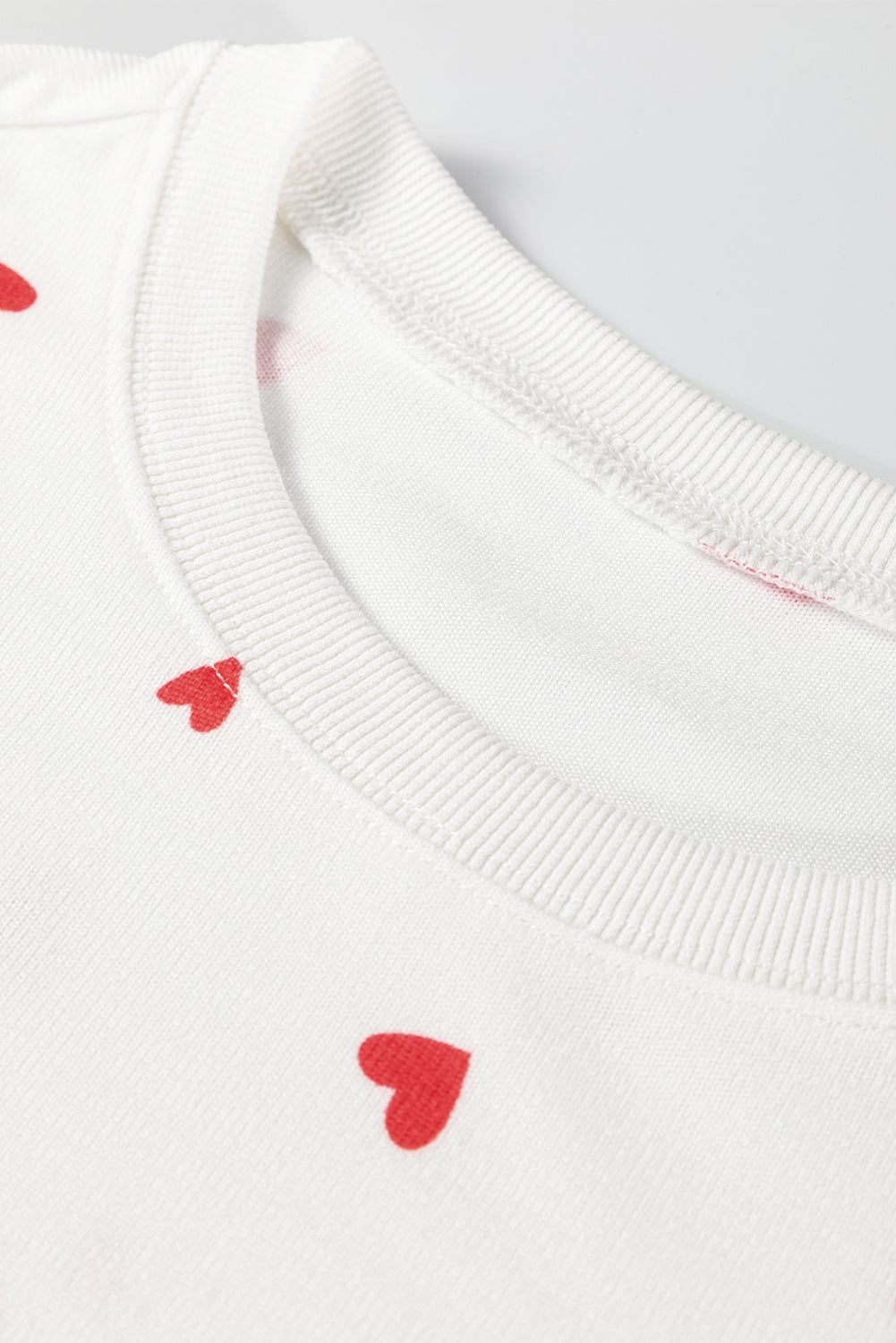 Tiny Hearts Printed Long Sleeve Top Drawstring Pyjama Set - eAura