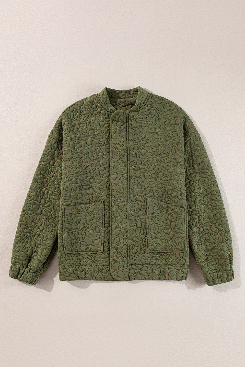 Jungle Green Floral Quilted Jacket Beagle Boutique Fashion Outlet