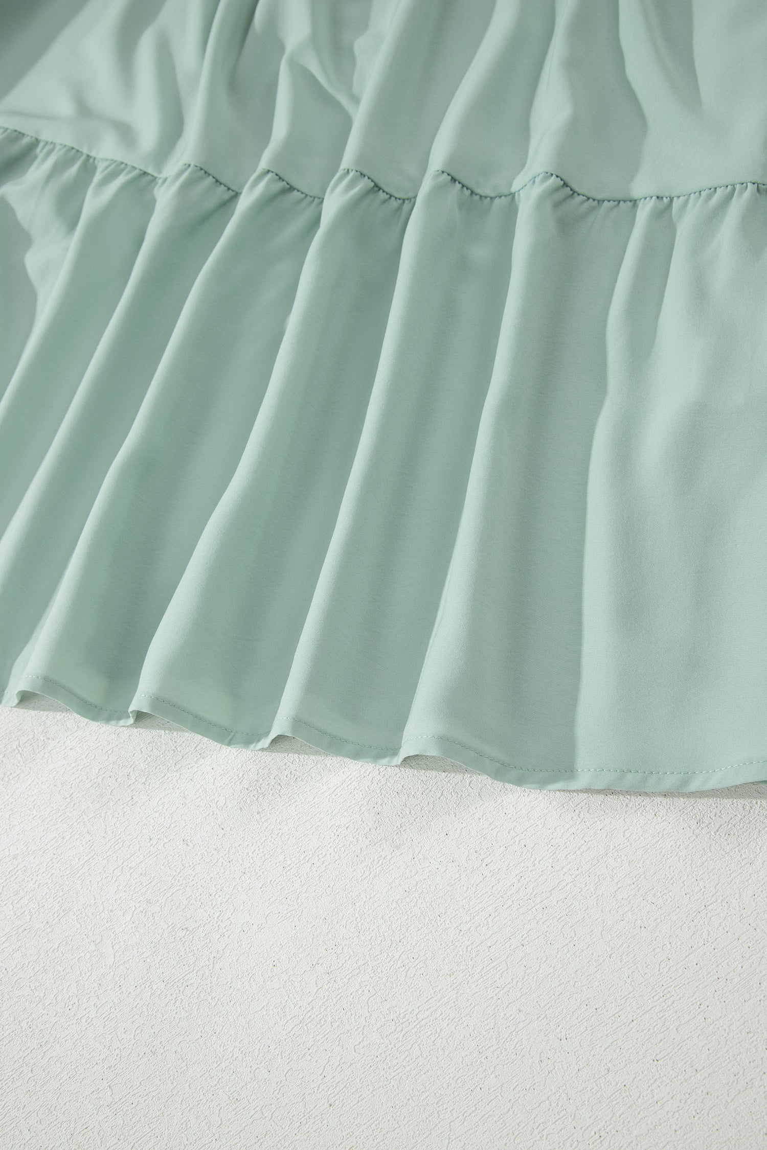 Women's V-Neck Puff Sleeve Tiered Maxi Dress