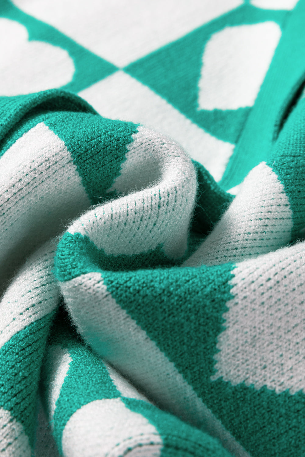 Heart Knit V-Neck Button Down Cardigan - eAura