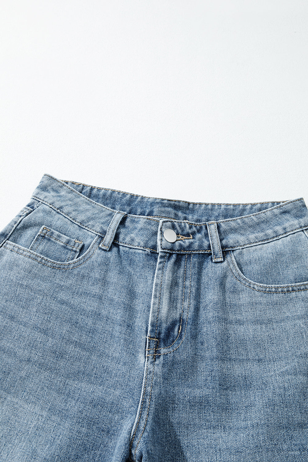 Embroidered Cropped Wide Leg High Waist Jeans - eAura