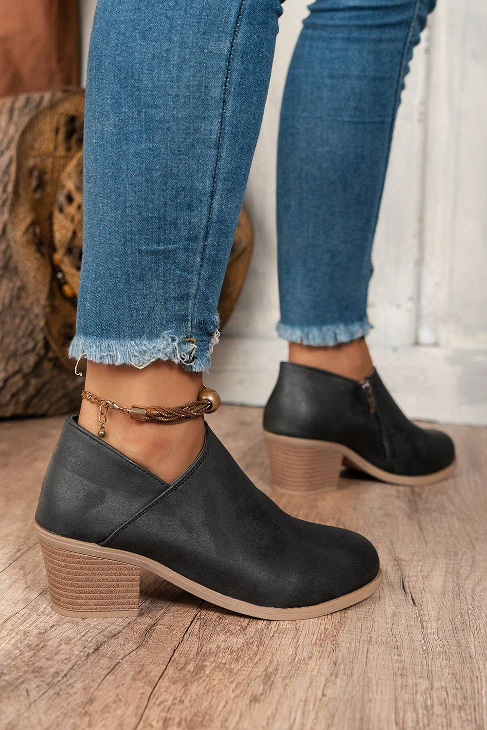 Coffee Suede Casual Ankle Boots - eAura